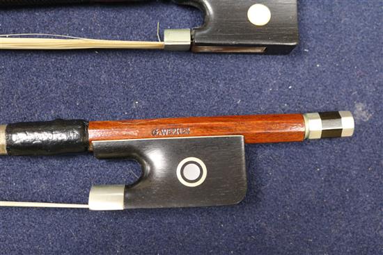 A David Dix viola, labelled and dated 1979, with two bows, cases